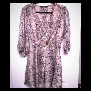 Zara snakeskin print dress